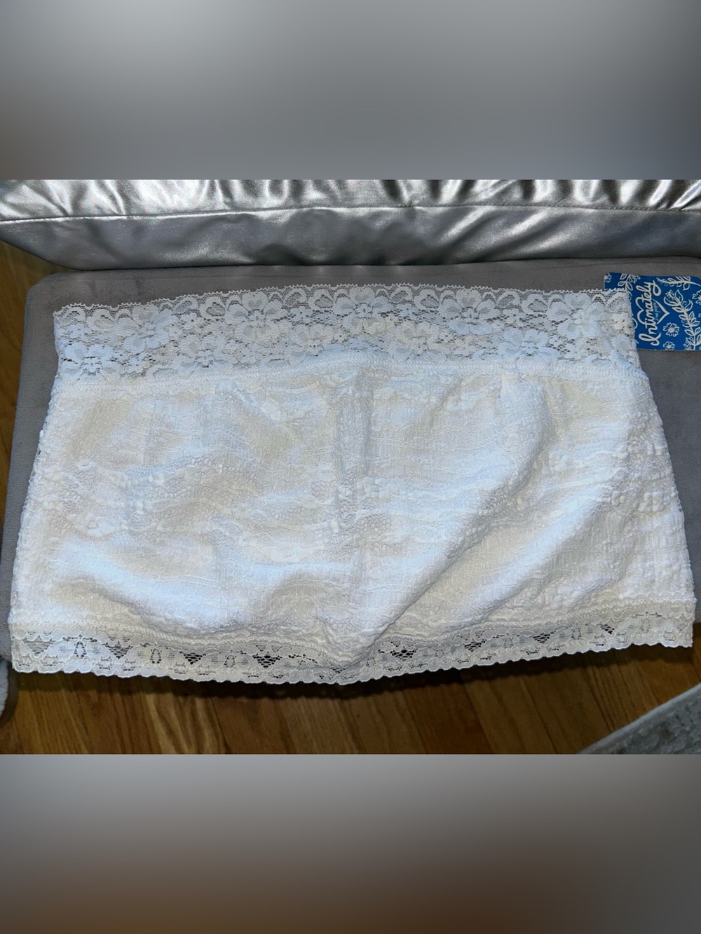 Free People White Lace Bandeau Bralette NWT